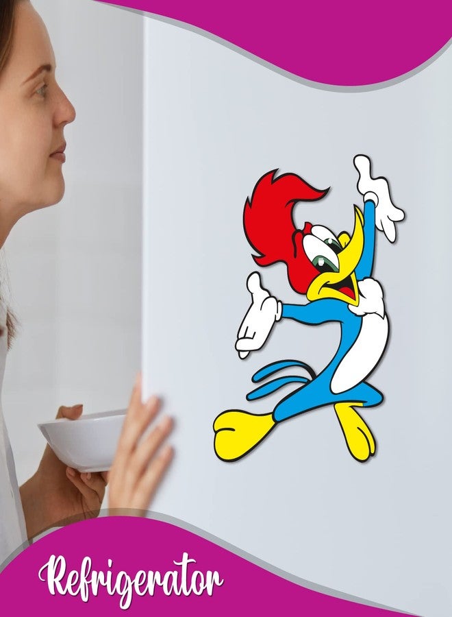 Bhai Please Woodpecker Wooden Fridge Magnet (Pack of 1) | Cartoon Characters, Movie, TV, Comics, Anime | Fridge Decorations | Gift for Friends, Colleagues, Gen Y | Birthday, Return Gift - Image 4